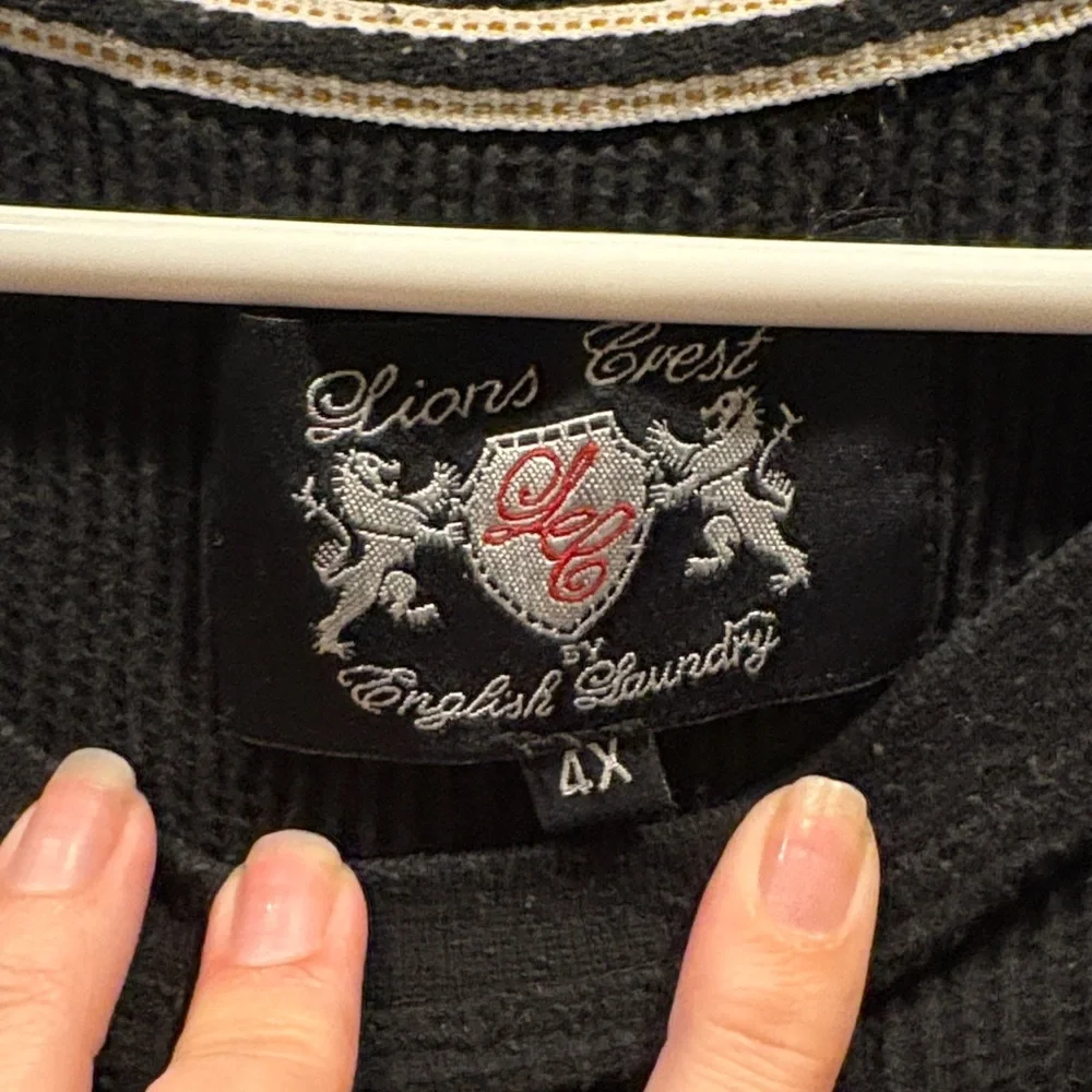 Lions Crest 4XL Men Black Long Sleeve Tee - Picture 4 of 7